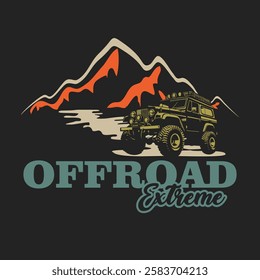 extreme adventure offroad emblem logo poster vector design