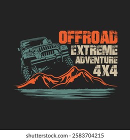 extreme adventure offroad emblem logo poster vector design