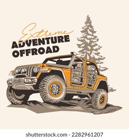 extreme adventure offroad high detailed vector