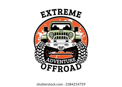 diseño de logotipo de aventuras extremas fuera de carretera para sus camisetas