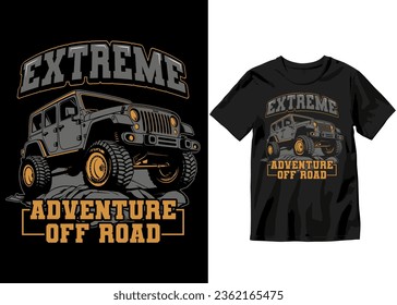 Extreme Adventure Off-road, Off-road Adventure vehicle solid color jeep car and vector design illustration print for boy t-shirt, 4x4 offroad
