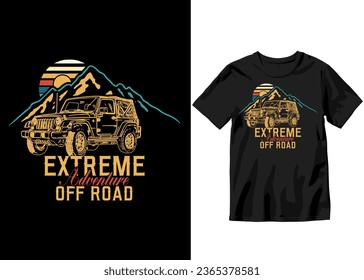 Extreme Adventure Off-road, Off-road Adventure vehicle solid color jeep car and vector design illustration print for boy t-shirt, 4x4 offroad
