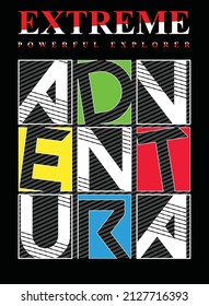 Extreme adventure t shirt design, vector illustration artistic element retro art, to be great, brooklyn, increase, urban, sport division, underground, freedom, nyc, new york city.