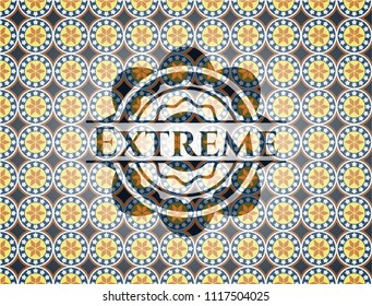 Extreme arabesque emblem. arabic decoration.