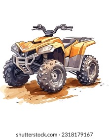 extreme atv Illustration on white background 