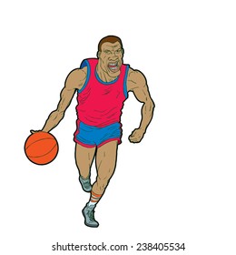 Extreme basketball player in vector format