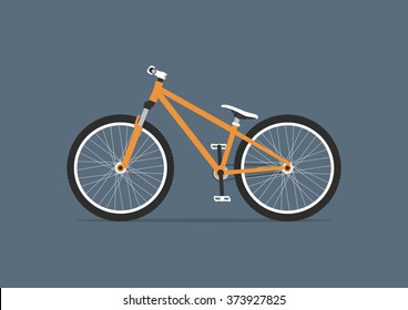 Extreme bicycle flat illustration