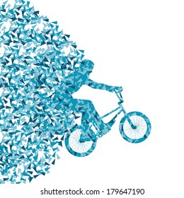 Extreme bicycle riders sport vector background illustration concept