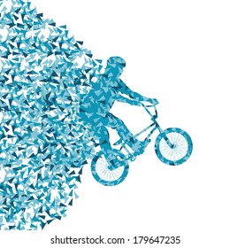 Extreme bicycle riders sport vector background illustration concept