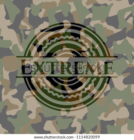 Extreme camouflage emblem