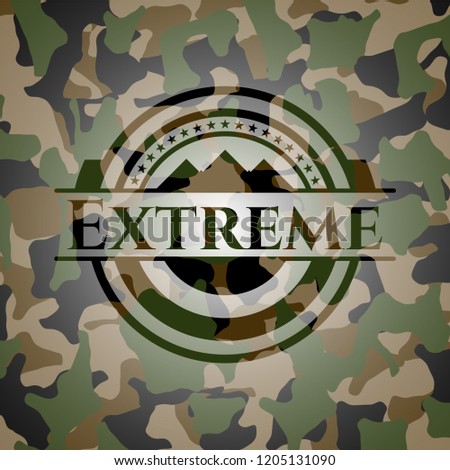 Extreme camouflaged emblem