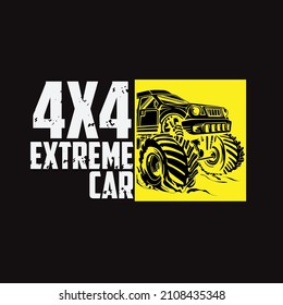 extreme car for shirt design -vector