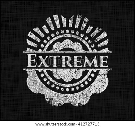 Extreme chalkboard emblem
