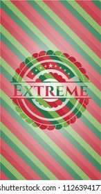 Extreme christmas colors emblem.