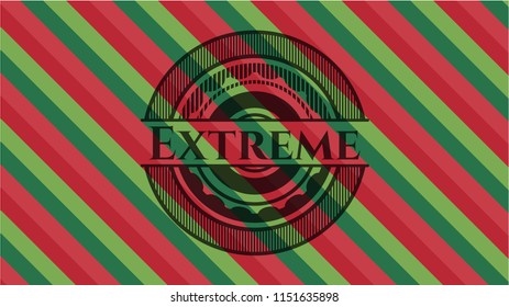 Extreme christmas emblem.