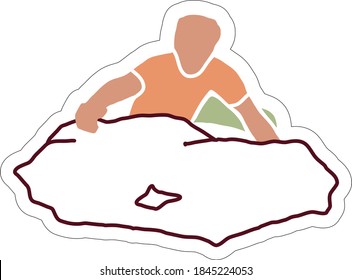 Extreme climbing men vector silhouette an a rock. Rock climbing badge. Men doing extreme sport, adrenaline activity of strong men. Climber without a rope