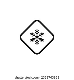 vector de diseño de símbolo de advertencia de precaución en frío extremo