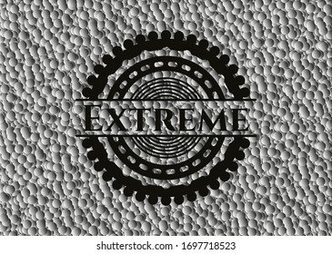 Extreme dark icon or emblem with bubbles background. Vector Illustration. Detailed.