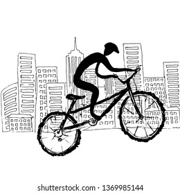 Сyclist extreme design symbol