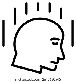 Extreme Fatigue Icon Line Vector Illustration