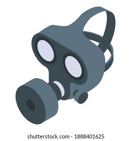 Extreme gas mask icon. Isometric of extreme gas mask vector icon for web design isolated on white background