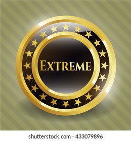 Extreme gold emblem or badge