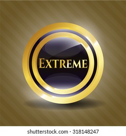 Extreme gold shiny badge