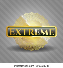 Extreme gold shiny badge