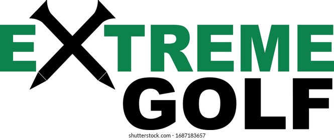 Extreme Golf Golf Tee Vector Illustration