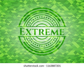 Extreme green mosaic emblem