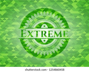 Extreme green mosaic emblem