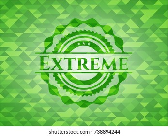 Extreme green mosaic emblem