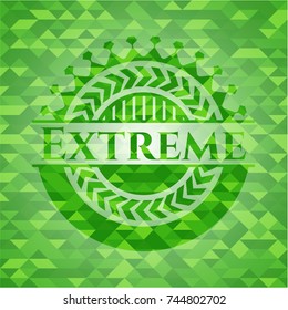 Extreme green mosaic emblem