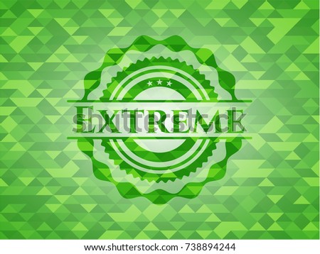 Extreme green mosaic emblem