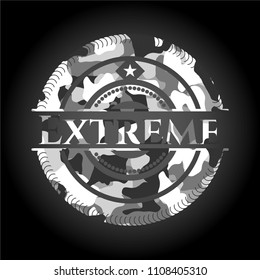 Extreme grey camo emblem