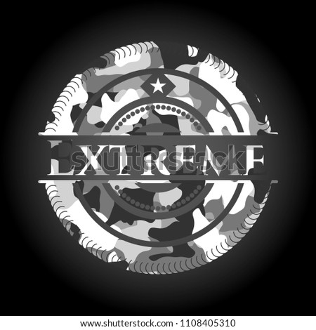 Extreme grey camo emblem