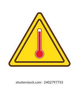 extreme heat warning icon logo vector design template