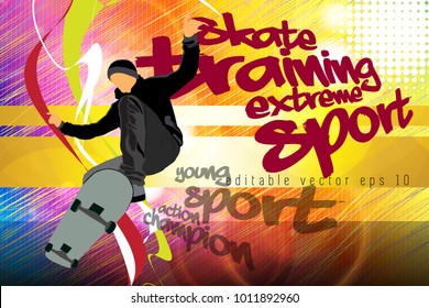 Extreme jump, sport background