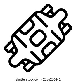 Vector de contorno de icono de palangre extremo. Diseño de cubiertas. Ciudad deportiva