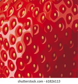 Extreme macro of strawberry texture , vector