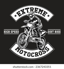 Extreme Motocross Club Emblem Style Design