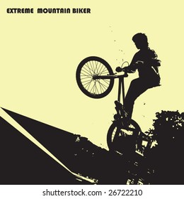 extreme mountain biker