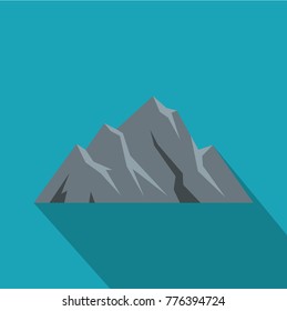 Extreme mountain icon. Flat illustration of extreme mountain vector icon for web