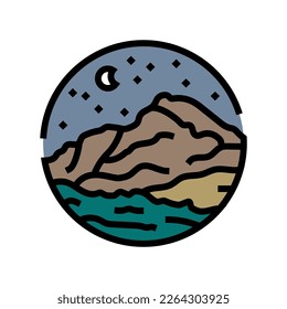 extreme mountain landscape color icon vector. extreme mountain landscape sign. isolated symbol illustration