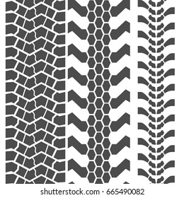Extreme Mud Tyres Seamless Prints. Vector Illustration