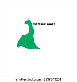 Extreme North Map On White Background