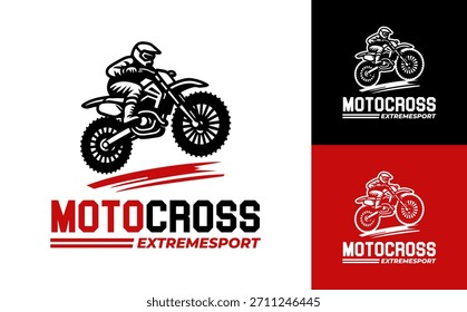 Una identidad de carreras offroad extrema que enfatiza el movimiento a pista de suciedad, la agilidad del piloto y el rendimiento competitivo de motocross.