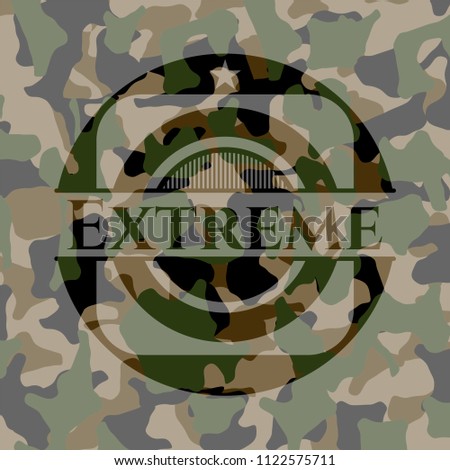 Extreme on camouflage pattern