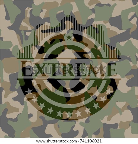 Extreme on camouflage texture