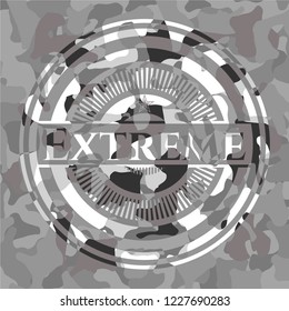 Extreme on grey camo pattern